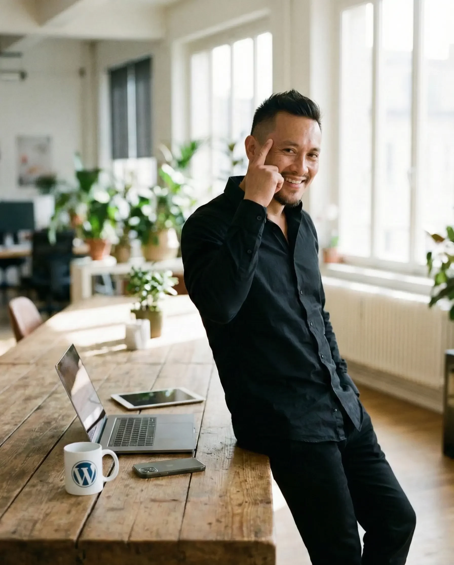 Portrait de Bat, développeur web freelance à Villefranche-sur-Saône, travaillant sur la création d'un site internet.